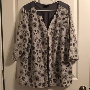 Worthington Grey Blouse Top
